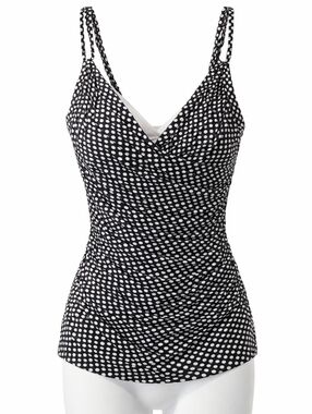 Magicsuit Black and White Polka Dot Swim Top